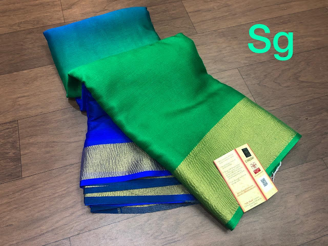 Pure Mysore Silk Wrinkeled Crepe Silk Sarees