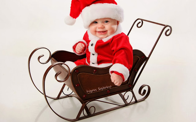 Tierno Santa Claus | Wallapaper | Bebe, sonrisa, ternura