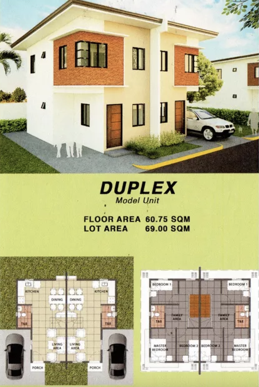 Floor Plan of Springside Gentri Homes - Duplex Complete | Affordable Complete Finish House and Lot Pag-IBIG General Trias Cavite | Breeze Woods Development Corporation