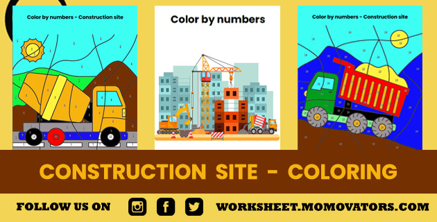 paint by number construction vehicles, construction coloring page, construction coloring pages pdf, free printable construction coloring pages, printable coloring pages construction, construction site coloring page @momovators