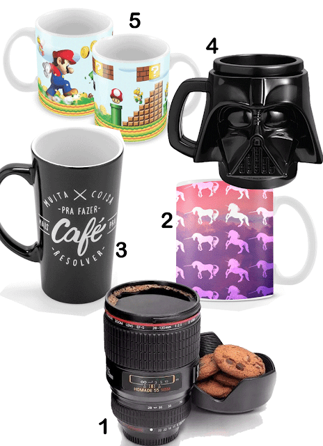 Canecas personalizada, Dark Vader, Lente, Unicórnio, Super Mário