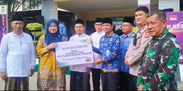 Bonus Umrah kepada Peserta MTQ ke - 54 Kabupaten Tangerang