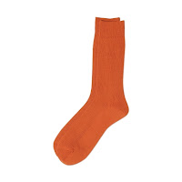 burnt-orange socks