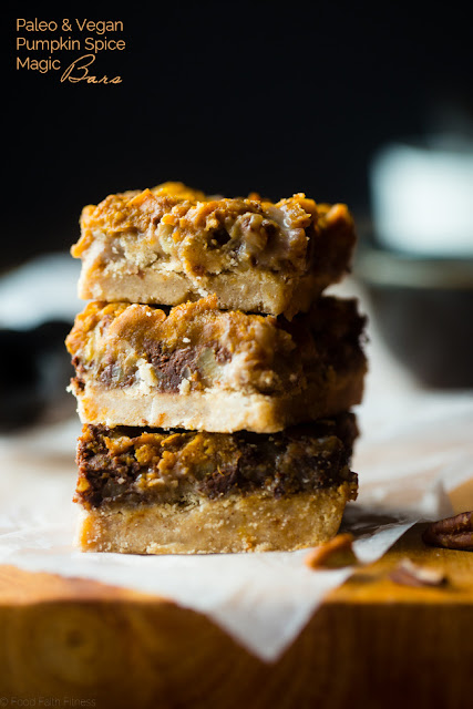 pumpkin spice paleo magic cookie bars recipe