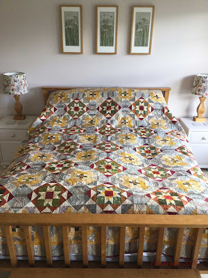 Bonnie Hunter's Grassy Creek 2020 Mystery Quilt -  On the bed