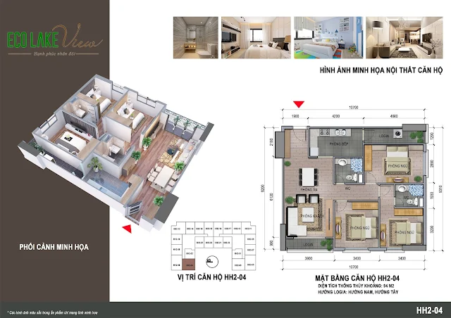 Căn hộ 04, diện tích 94m2 - 3 phòng ngủ