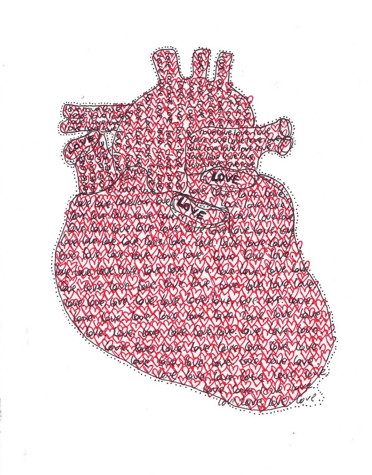 my old heart drawings for