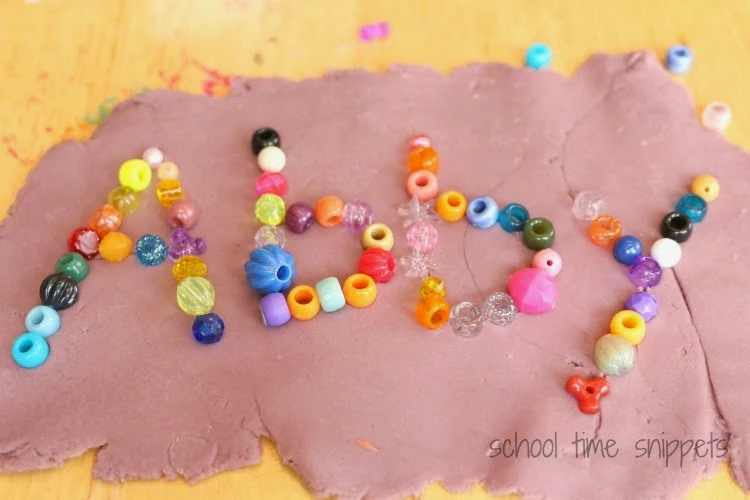 play dough literacy idea