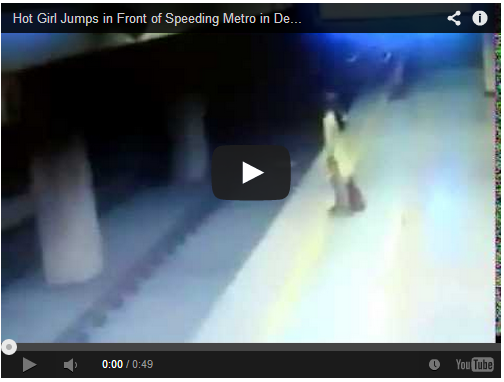 Hot Girl Jumps in Front of Speeding Metro in Delhi, Escapes Unscathed 