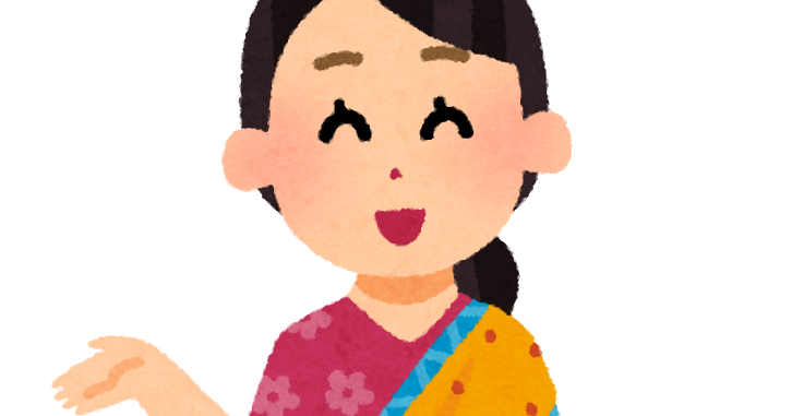 サリーを着た日本人女性のイラスト かわいいフリー素材集 いらすとや