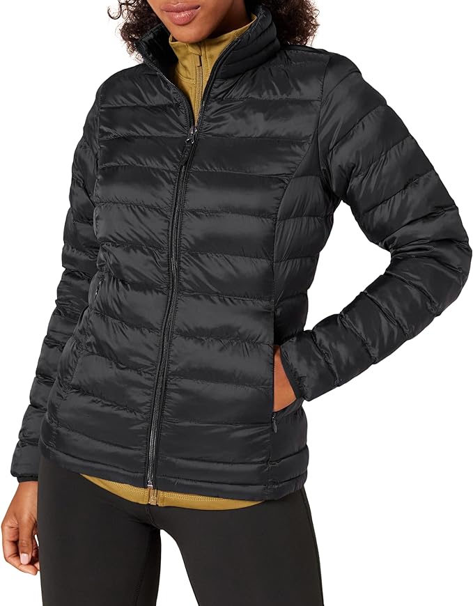  Women's Lightweight Long-Sleeve Water-Resistant Packable Puffer Jacket