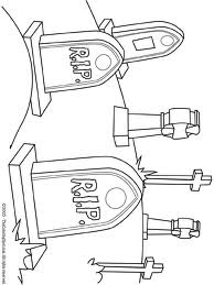 Graveyard Coloring Pages