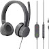 Lenovo Go Wired ANC Headset - USB-C Headphones - Active Noise Cancelling - Rotatable Boom Mic - Certified for Microsoft Teams, Iron Grey, Large