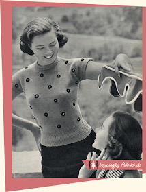The Vintage Pattern Files: Free 1950's Knitting Pattern - Damenpullover