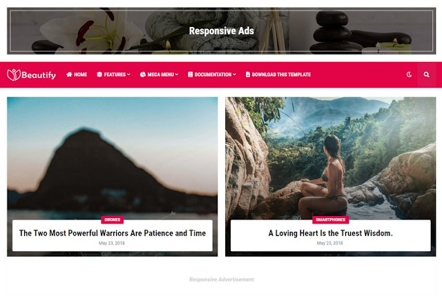 8. Beautify Blogger Template