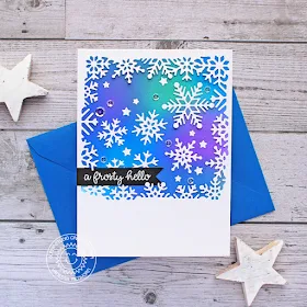 Sunny Studio Stamps: Snowflake Frame Dies Circle Snowflake Frame Dies Feeling Frosty Winter Themed Card by Vanessa Menhorn