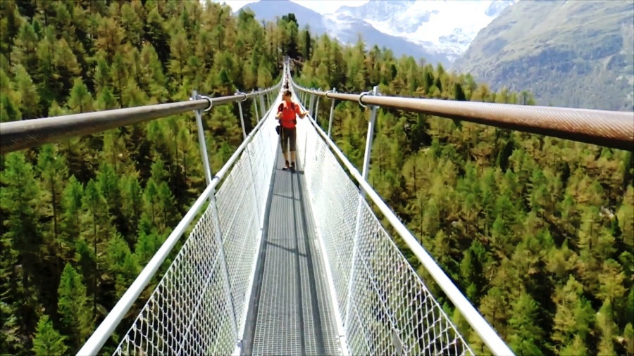 Charles Kuonen Suspension Bridge, Switzerland - The World’s longest pedestrian suspension bridge