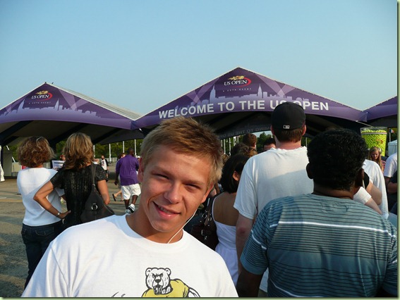 Josh at the US Open gates