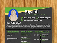 Contoh Desain Curriculum Vitae Keren by Riyanti Noto Model 2