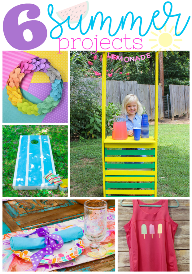 6 Summer Projects at GingerSnapCrafts.com #summer #projects #DIY