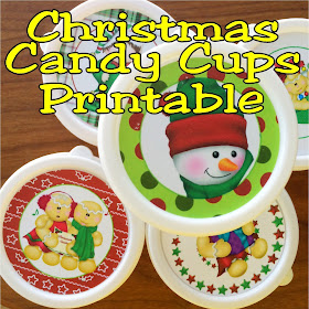 Treat everyone you meet this Christmas with a fun Christmas candy cup.  You can make lots of them to share with this cheap project and free printable for the Christmas stickers.  You'll certainly be on Santa's good list now!