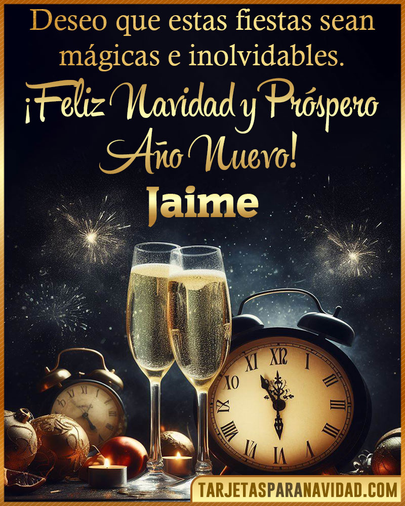 Feliz Navidad y Próspero Año Nuevo Jaime