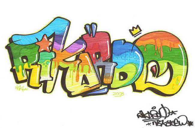 How to write and make a cool graffiti letters This is an example of writing