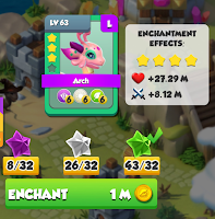 Dragon Mania Legends Pixie Dot enchanting to level 4 by Vicia Nocturna DML blog