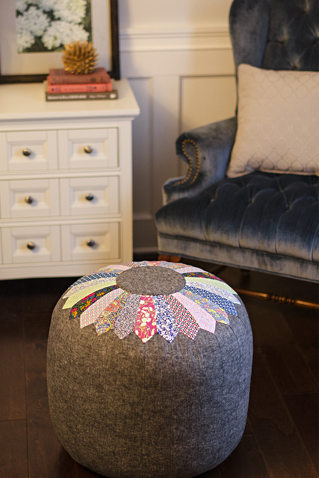 Patchwork Pouf. Dresden Pattern + Tutorial