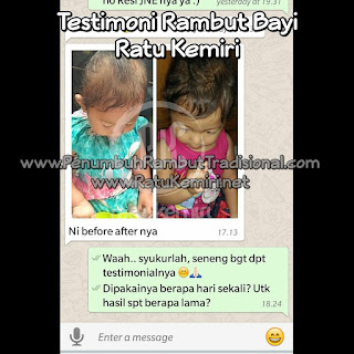 testimoni Minyak Kemiri herbal Obat Penyubur Rambut Bayi Tradisional ratu kemiri