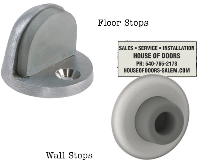 Commercial door stops stocked, sold and installed by House of Doors - Roanoke, VA