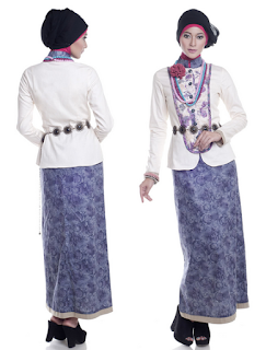 Baju Muslim Pesta Brokat Kombinasi Batik