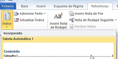 Como criar um índice no Word automático
