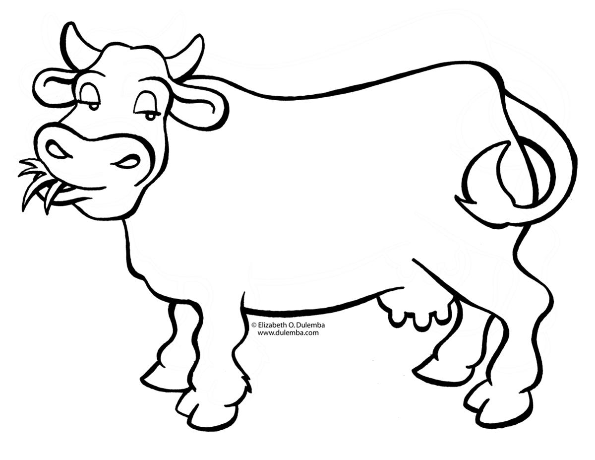  Sketsa gambar sapi untuk belajar mewarnai anak TK 
