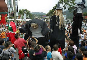 Mask festival at the central park of Aserri