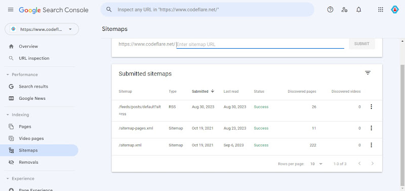 Cara Setting Sitemap di Google Search Console