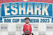 Pembalap Cilik Berbakat Indonesia, Aleric Naik Podium di Kejurnas Gokart Eshark Rok Cup 2023