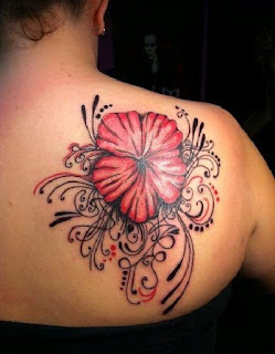 flower tattoos on shoulder