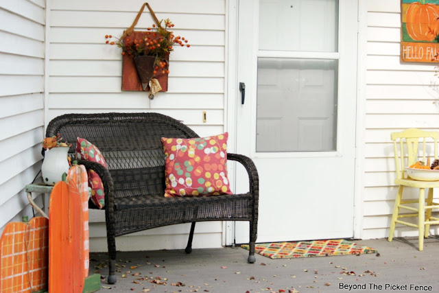 fall porch decor on a budget