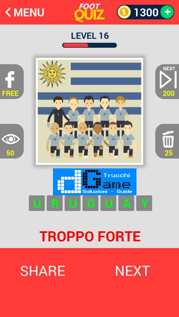 FootQuiz Calcio Quiz Football ( TEAM) soluzione livello 11-20