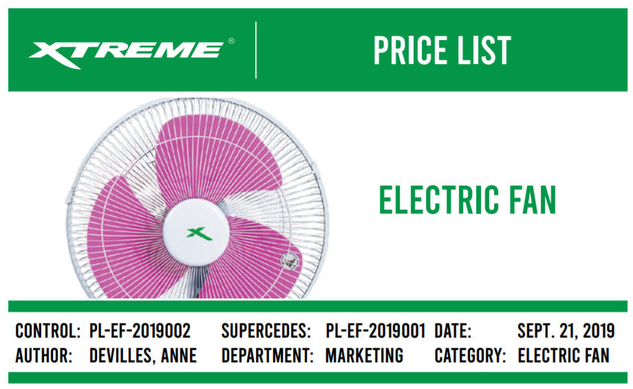 Xtreme Electric Fan