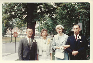 From left to right: Robert Putnam, Caroline Wright Putnam, George Wright and Hope Gilson, August 26, 1966