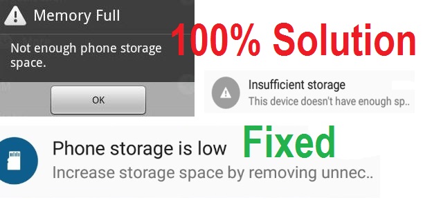 Phone Storage is full but nothing in the memory solution