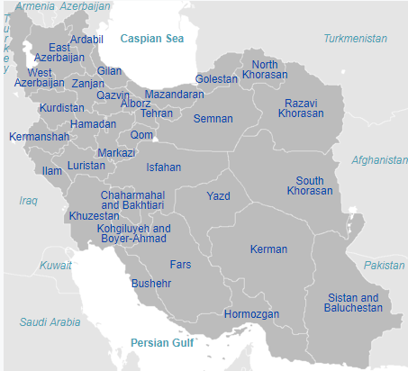 Pembagian wilayah administratif Iran
