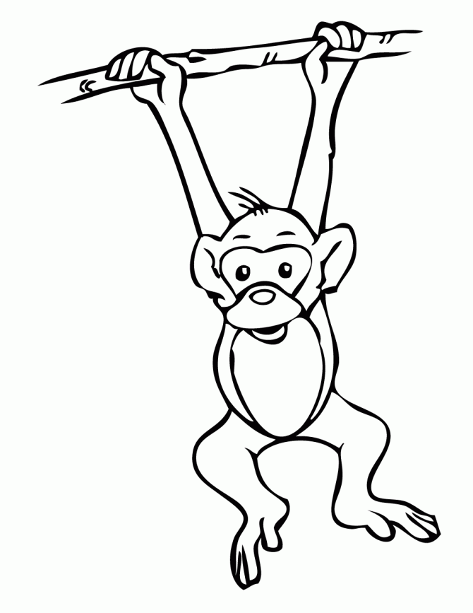 Chimpanzee Coloring Pages