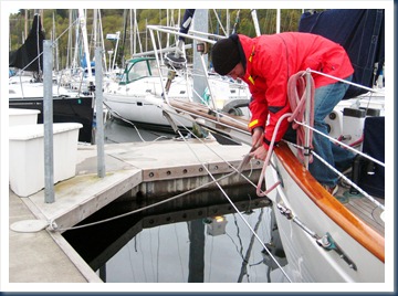 Cutting the docklines, Rambo-style