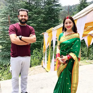 After wedding yami in silk green saree