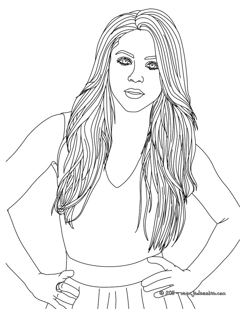 Download Desenhos da Shakira para Colorir