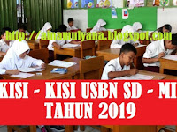 KISI-KISI USBN SD/MI TAHUN 2019 TAHUN PELAJARAN 2018/2019 