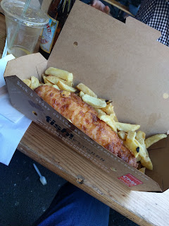 Fish & chips at Borough market, London